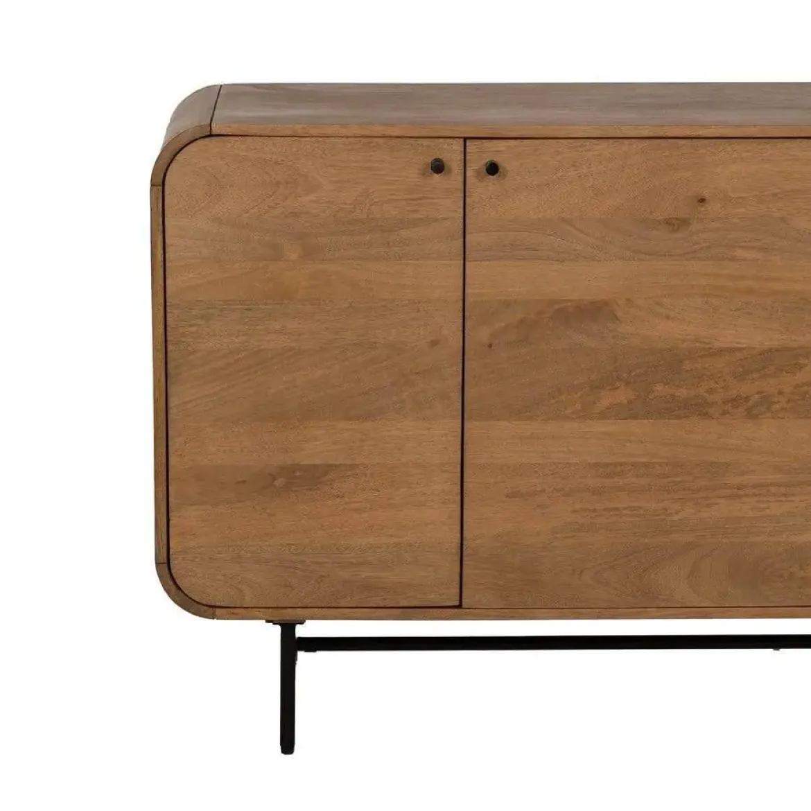 Aparador Natural de Madera de Mango con Leja Interior 170 cm 612711