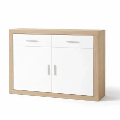 Aparador 2 puertas LARA 90x120x41 en color cambrian blanco
