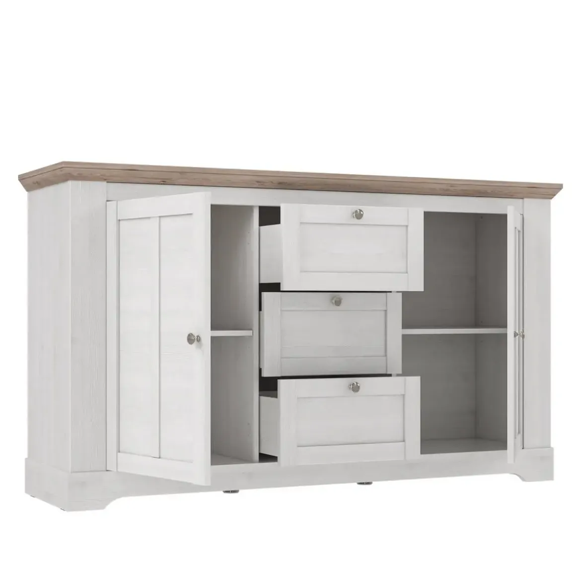 Aparador 2 Puertas y 3 Cajones en Blanco Roto ILOPPA L35