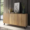 Aparador Texturizado con Rayas Verticales Solana Mauvella-rayas C029SLAPARADORMVR