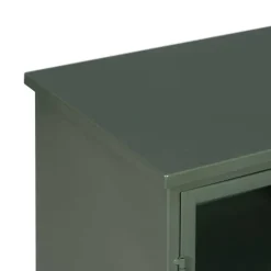 Aparador Verde Mental de Metal-Cristal 611362