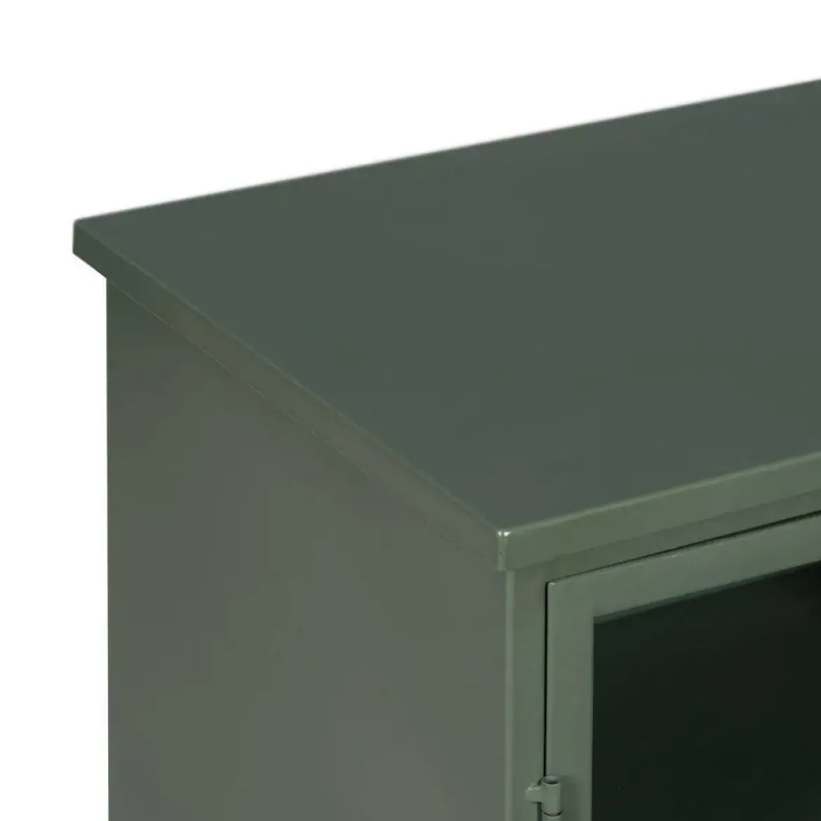 Aparador Verde Mental de Metal-Cristal 611362