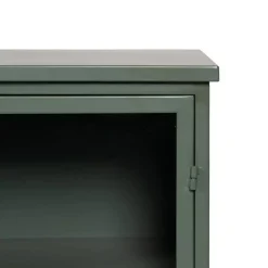 Aparador Verde Mental de Metal-Cristal 611362