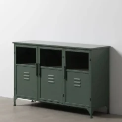 Aparador Verde Mental de Metal-Cristal 611362
