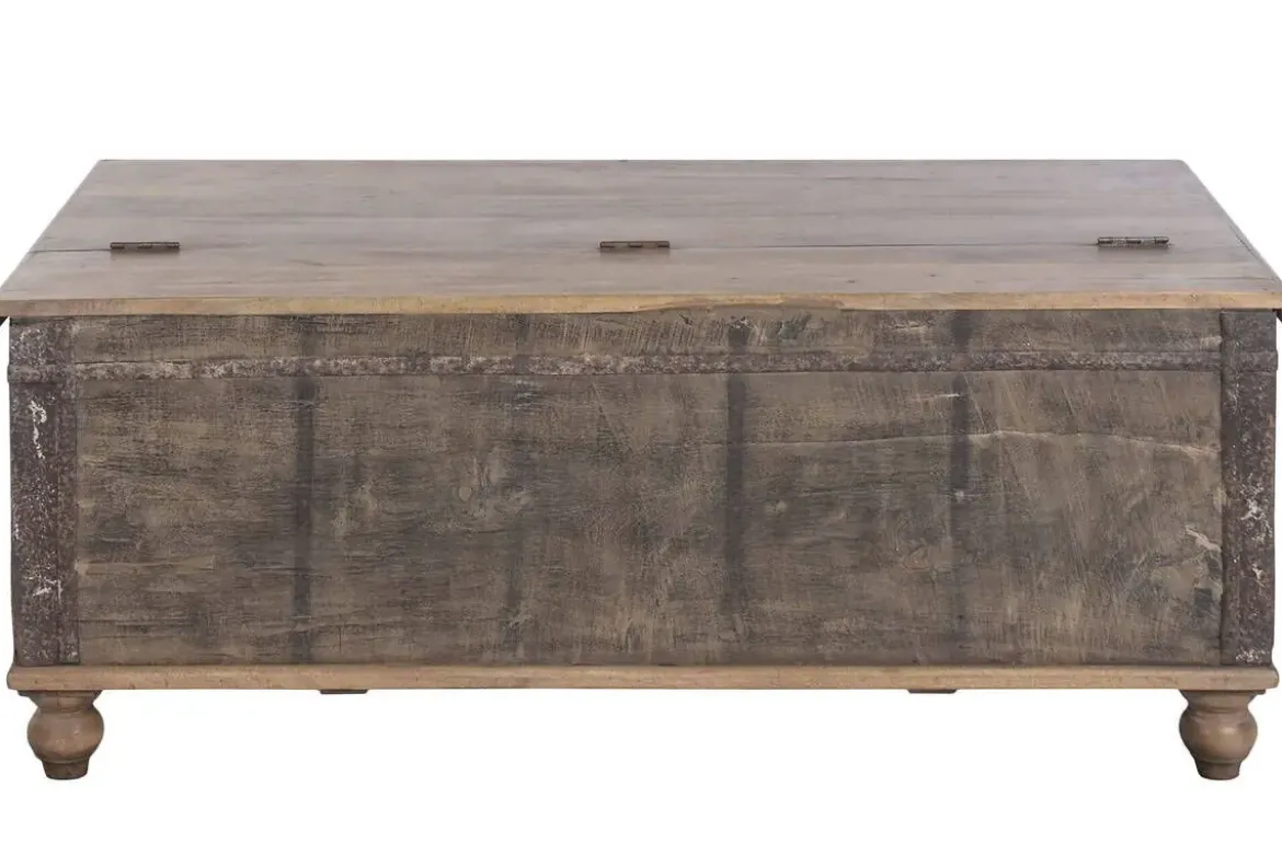Arcón de Madera Reciclada con Herrajes de Metal MB-227260