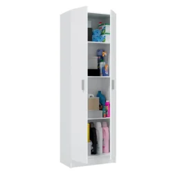 Armario auxiliar blanco de melamina con 2 puertas 007144O