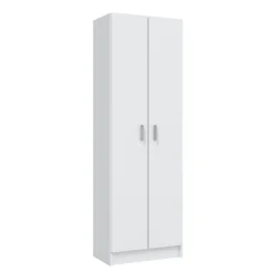 Armario auxiliar blanco de melamina con 2 puertas 007144O