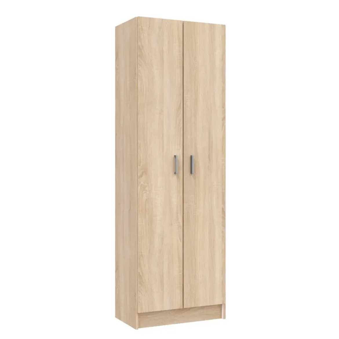 Armario auxiliar ROJAS de melamina con 2 puertas y 5 estantes color roble canadian 007146F