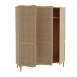 Armario con Estantes en Roble Elegancia y Tecno Ratán CALASETTA CQSS932-D95D