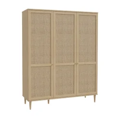 Armario con Estantes en Roble Elegancia y Tecno Ratán CALASETTA CQSS932-D95D