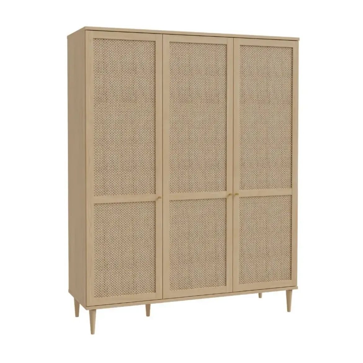 Armario con Estantes en Roble Elegancia y Tecno Ratán CALASETTA CQSS932-D95D
