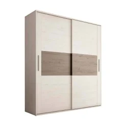 Armario con 2 Puertas Correderas Andersen Pino-Gris LUCENA