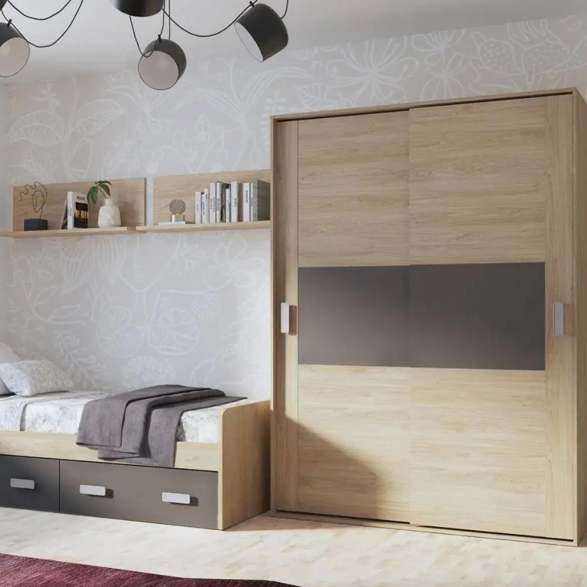 Armario con 2 Puertas Correderas 150 cm DONALD