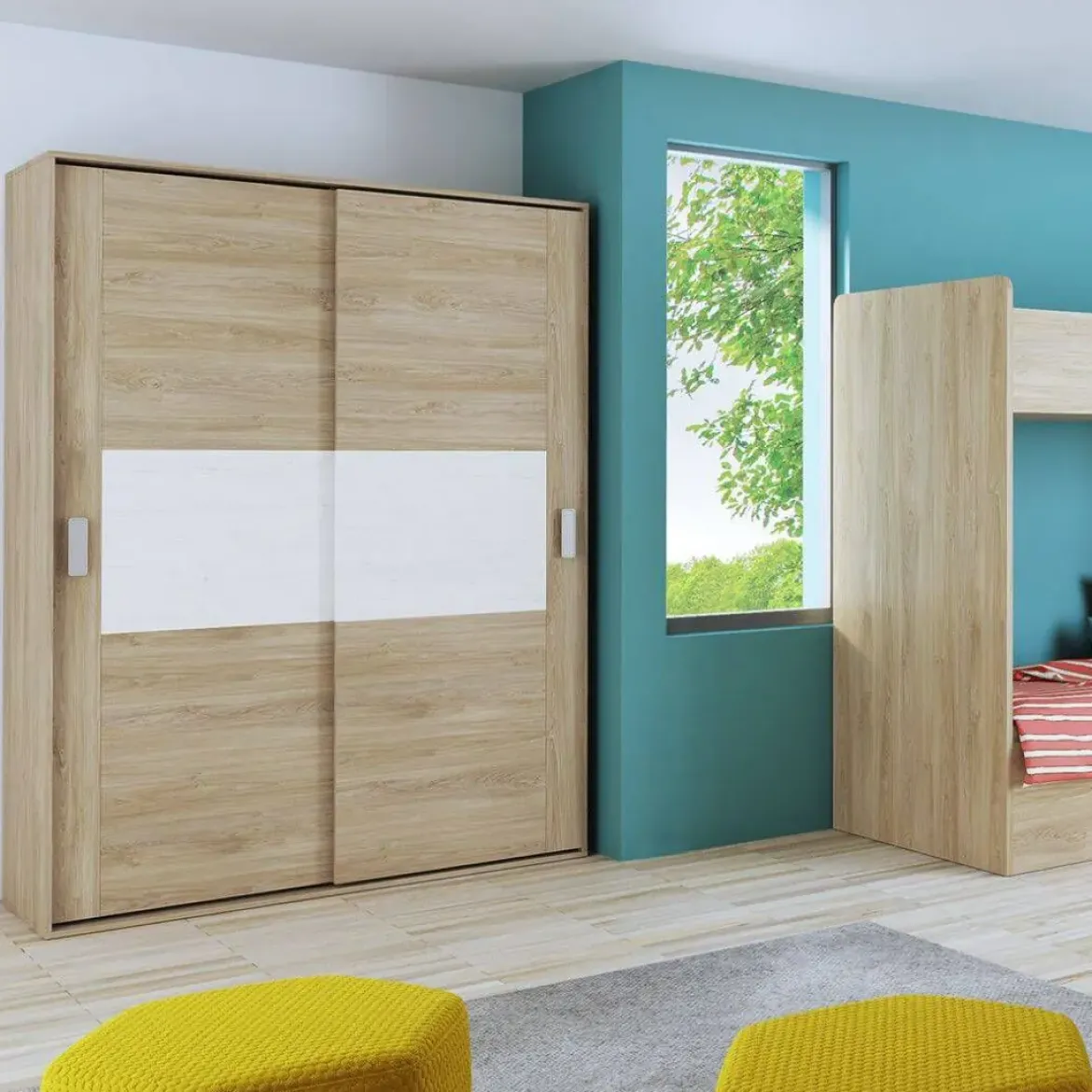 Armario con 2 Puertas Correderas 150 cm DONALD
