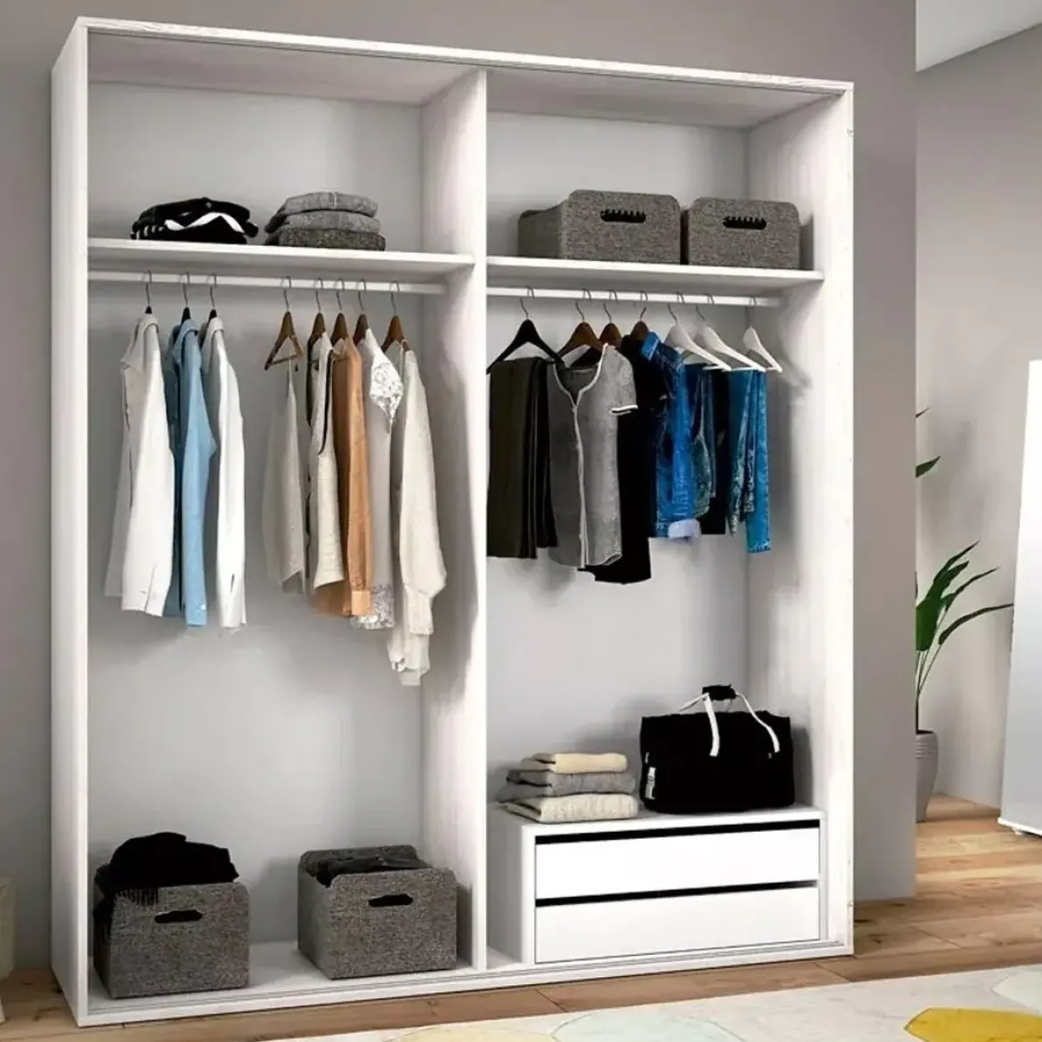 Armario con 2 Puertas Correderas LARA