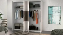 Armario cuatro puertas batientes MONIKA andersen pino gris