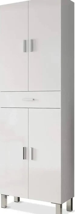 Armario de Baño Blanco con 4 Puertas y 1 Cajón ARUBA 305280BO
