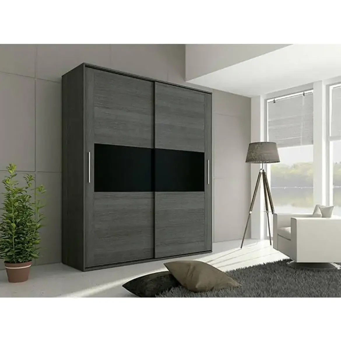 Armario de 208 cm con 2 Puertas Correderas Rambla