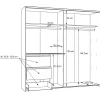 Armario de Dormitorio Blanco 2 Puertas 3 Cajones W2QS823E71-120