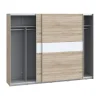 Armario de Dormitorio 269 cm 2 Puertas Correderas Blanco Roble Sonoma WNPS123E1-Q45