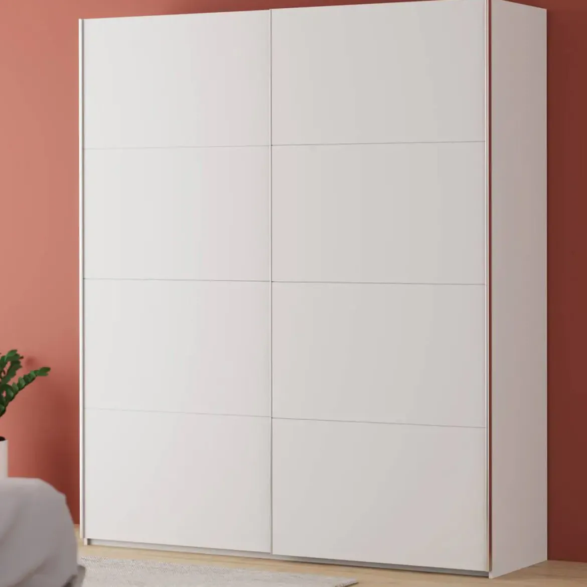 Armario de Dormitorio de 200 cm Blanco Mate 2 Puertas Correderas FTIS32461-120