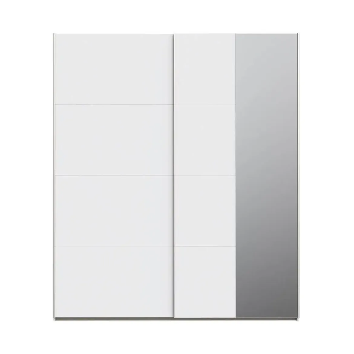 Armario de Dormitorio de 200 cm Blanco Mate 2 Puertas Correderas con Espejo FTIS32462-120