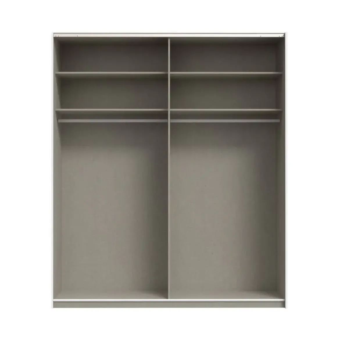 Armario de Dormitorio de 200 cm Blanco Mate 2 Puertas Correderas con Espejo FTIS32462-120