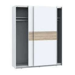 Armario de Dormitorio de 170 cm 2 Puertas Correderas Blanco Roble Sonoma WNPS823E1-Q89