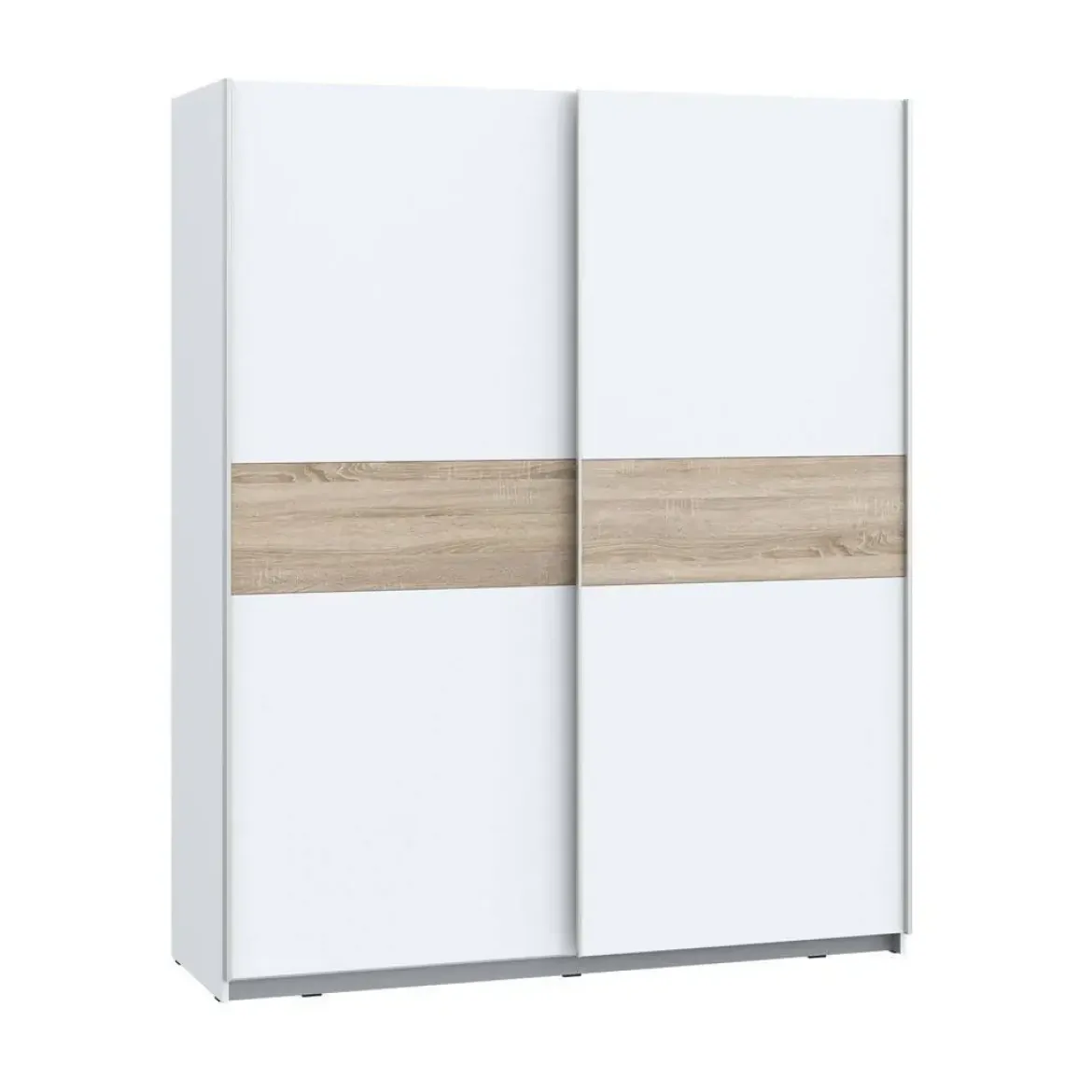 Armario de Dormitorio de 170 cm 2 Puertas Correderas Blanco Roble Sonoma WNPS823E1-Q89