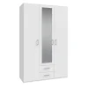 Armario de Dormitorio 2 Puertas con Espejo y 2 Cajones Blanco ECBS931-120