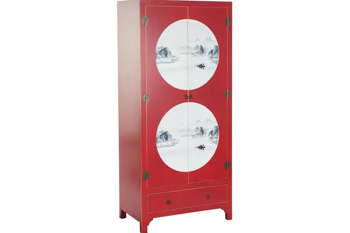 Armario de Madera Abeto Rojo con Cajón MB-205840