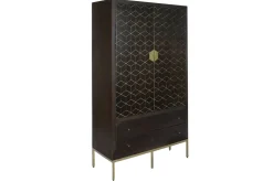 Armario de Madera de Acacia con Patas de Metal MB-207541