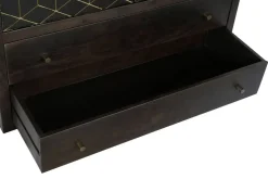 Armario de Madera de Acacia con Patas de Metal MB-207541