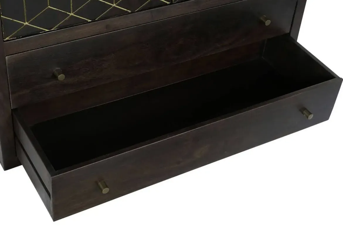 Armario de Madera de Acacia con Patas de Metal MB-207541