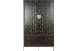 Armario de Madera de Acacia con Patas de Metal MB-207541
