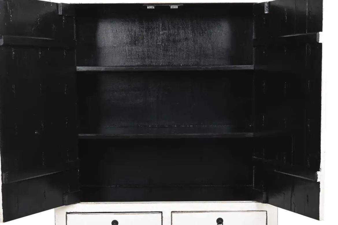 Armario de Madera de Olmo Lacado Blanco MB-202781
