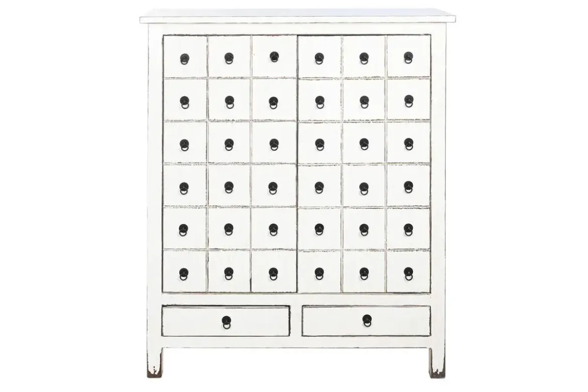 Armario de Madera de Olmo Lacado Blanco MB-202781