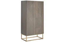 Armario de Madera Gris Oscuro 2 Puertas MB-205745