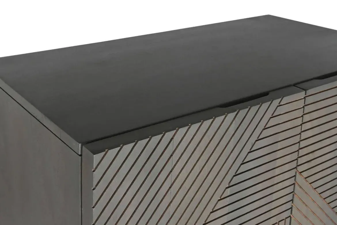 Armario de Madera Gris Oscuro 2 Puertas MB-205745