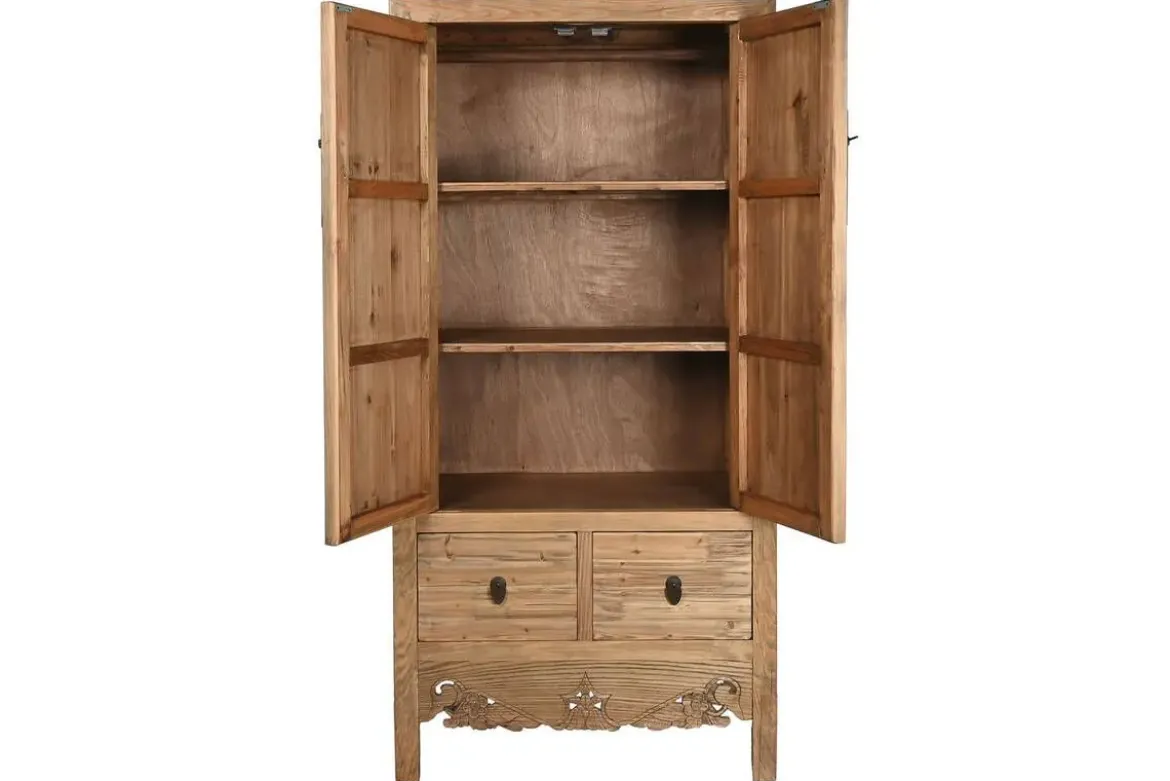 Armario de Madera Natural con Cajones MB-210641