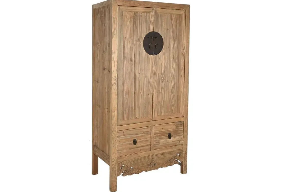 Armario de Madera Natural con Cajones MB-210641