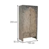 Armario de Olmo Macizo con 2 Puertas MB-219973