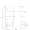 Armario de 4 Puertas 4 Cajones Artisan MKSS841-D78 W19
