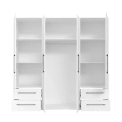 Armario de 4 Puertas 4 Cajones Blanco Mate MKSS841-120 W19