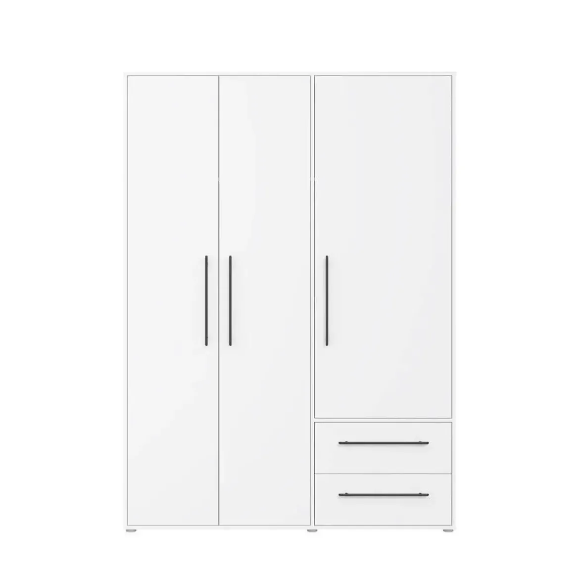 Armario de 3 Puertas 2 Cajones Blanco MateMKSS833-120