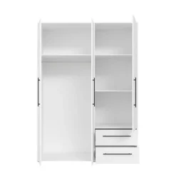 Armario de 3 Puertas 2 Cajones Blanco MateMKSS833-120