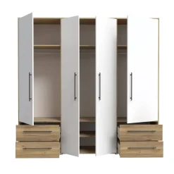Armario de 4 Puertas 4 Cajones Blanco Mate-Artisan MKSS846-M680 W19