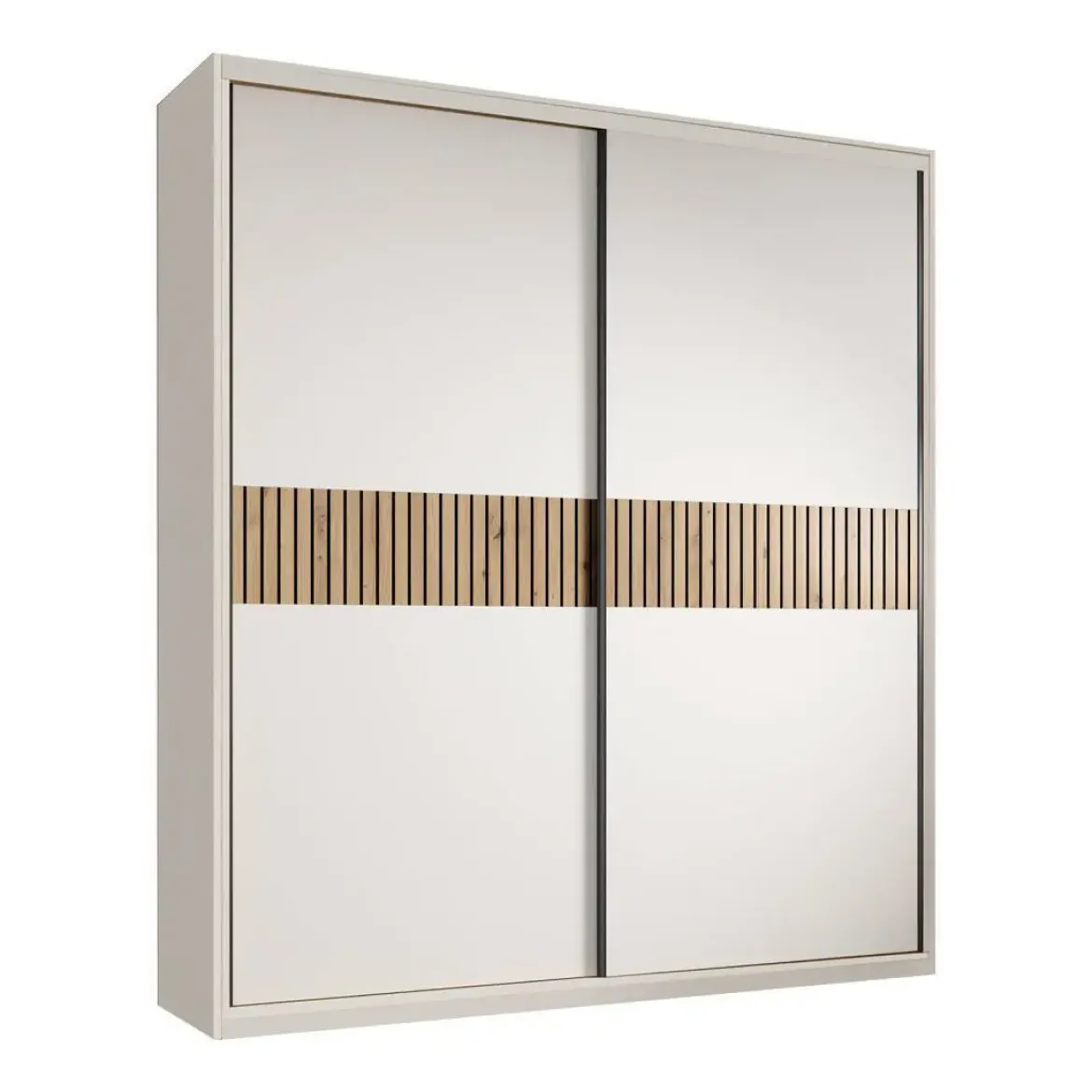Armario de 2 Puertas Correderas Color Blanco/Amazonas TEIDE HCCHS04