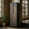 Armario de Salón en Madera de Mango Marrón 615136