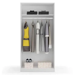 Armario Juvenil de 2 Puertas Correderas color Blanco MAX019O